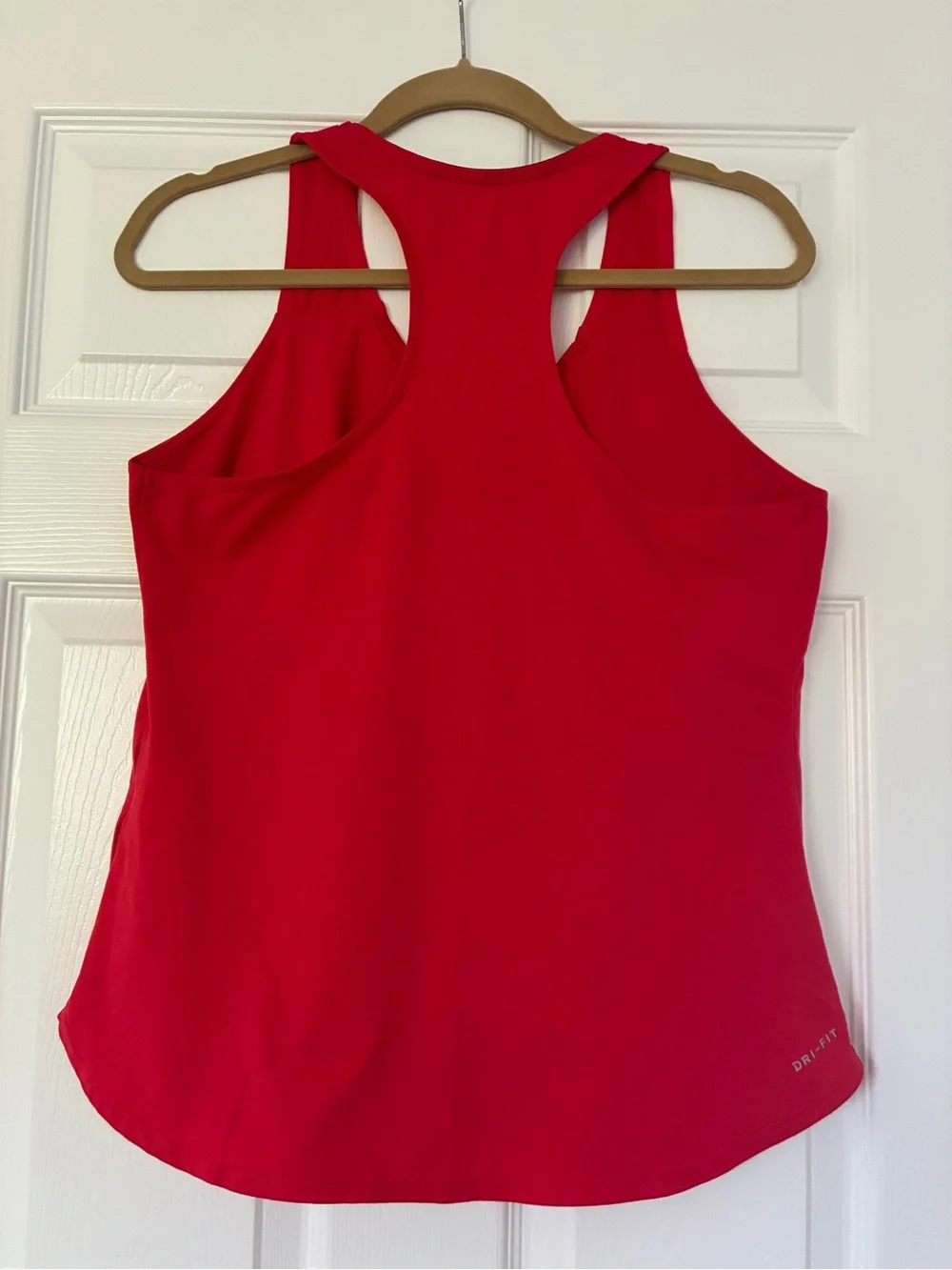 Nike Red Racerback Dri-FIT Tank Top with White Swoosh